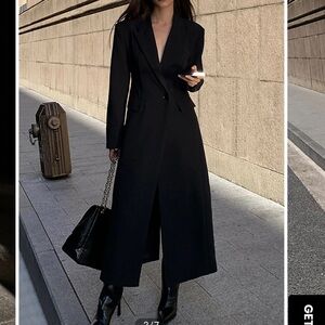 Collar Pocket Blazer Coat